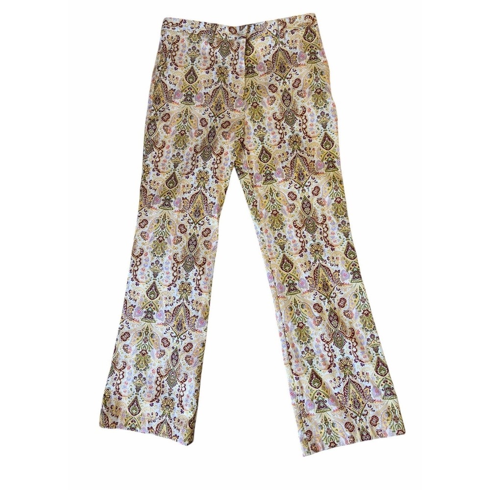 Designer Etro‎ Paisley Colorful Pants Stylish Jacquard Italian 48